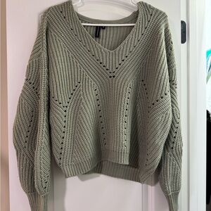 moon & madison Sage V-Neck Sweater